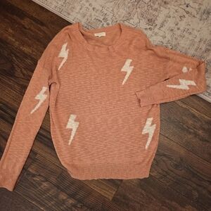 Women's Lightning Bolt Sweater - Peach